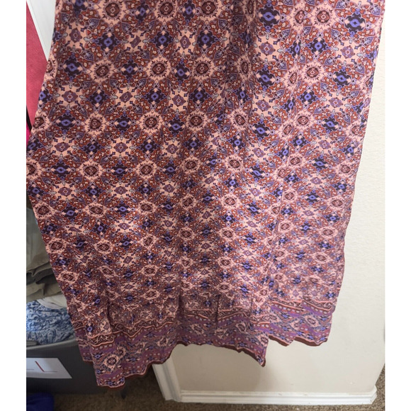 Maurices Dress Womens S Pink Maxi wrap sleeveless boho resortwear cruise - Picture 4 of 9